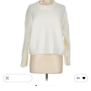 SNOW DAY SALE ❄️
 Abercrombie & Fitch Cream Crew Neck Sweater